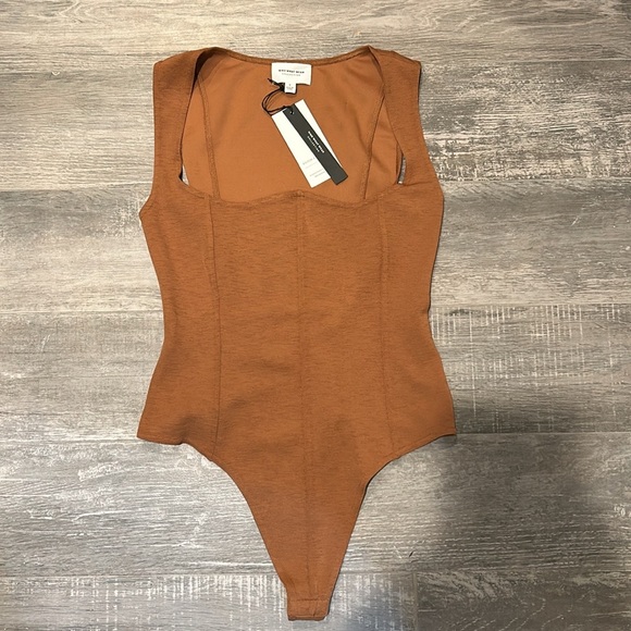 BNWT! Who What Wear Haley Corset Bodysuit in Cocoa Size S - Picture 2 of 5